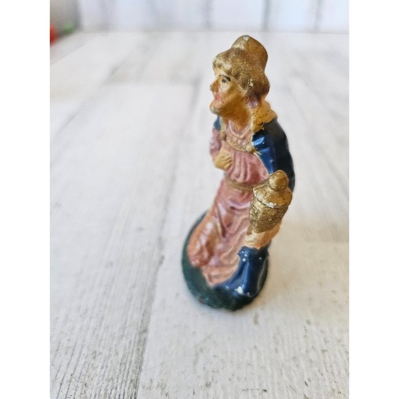 Vintage Germany Wiseman myrrh incense nativity village Xmas - Picture 2 of 8